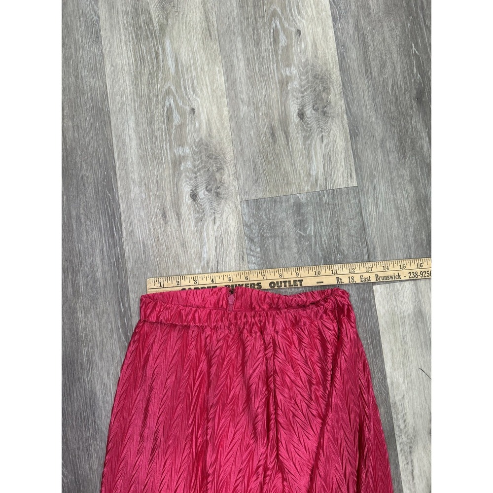 Maeve by Anthropologie Skirt Women's Size XS Pink Crinkle Mid Length Back Zip - Picture 6 of 7